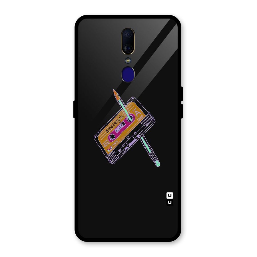 Casette Nostalgia Glass Back Case for Oppo F11