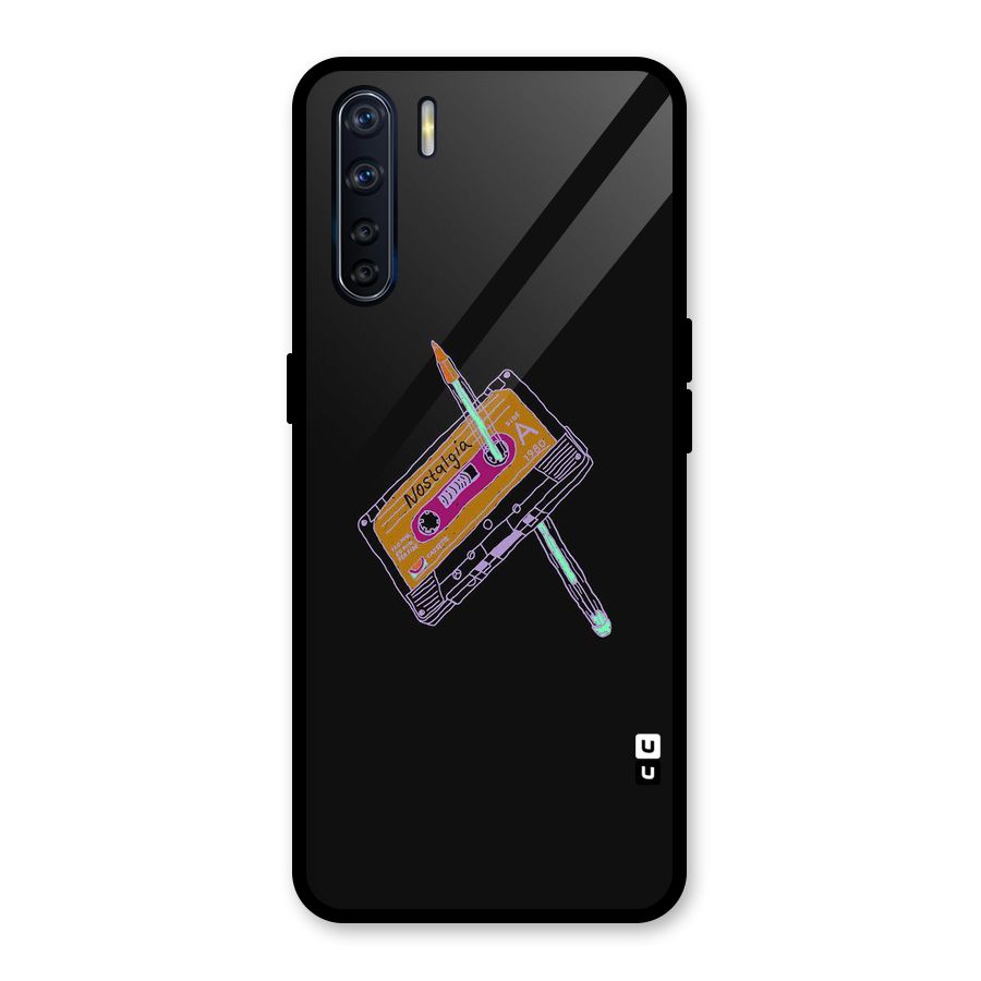 Casette Nostalgia Glass Back Case for Oppo F15