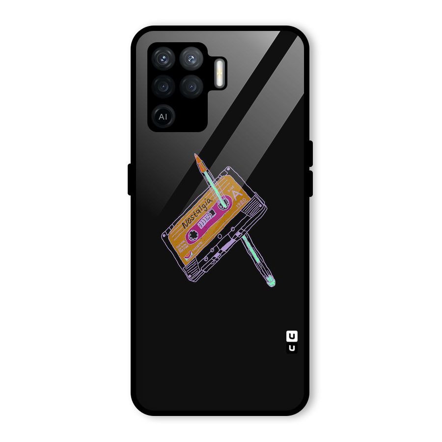 Casette Nostalgia Glass Back Case for Oppo F19 Pro