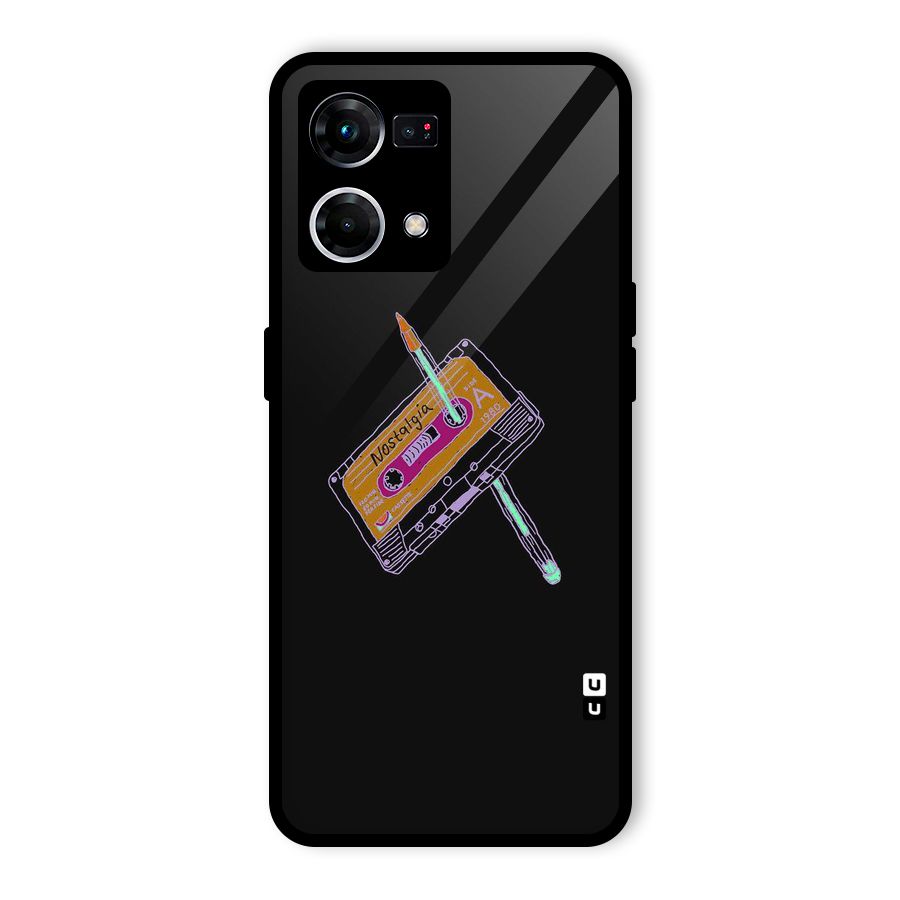 Casette Nostalgia Glass Back Case for Oppo F21 Pro 5G