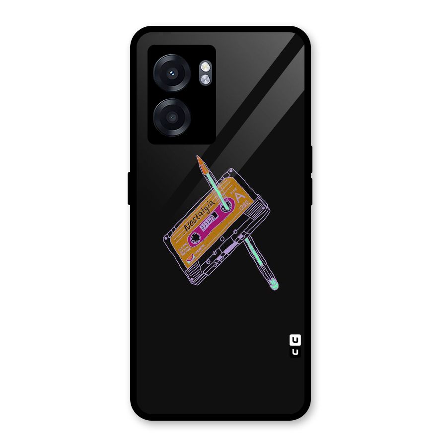Casette Nostalgia Glass Back Case for Oppo K10 (5G)