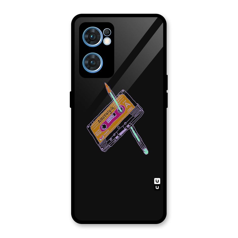 Casette Nostalgia Glass Back Case for Oppo Reno7 5G
