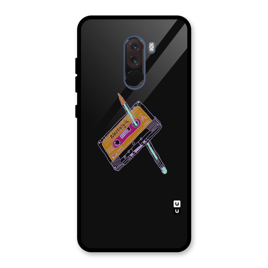 Casette Nostalgia Glass Back Case for Poco F1