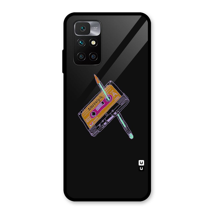 Casette Nostalgia Glass Back Case for Redmi 10 Prime