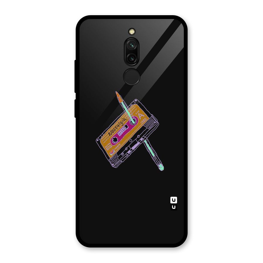 Casette Nostalgia Glass Back Case for Redmi 8