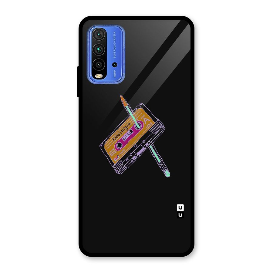 Casette Nostalgia Glass Back Case for Redmi 9 Power
