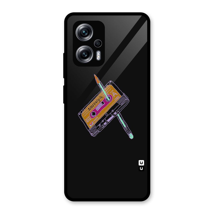 Casette Nostalgia Glass Back Case for Redmi K50i