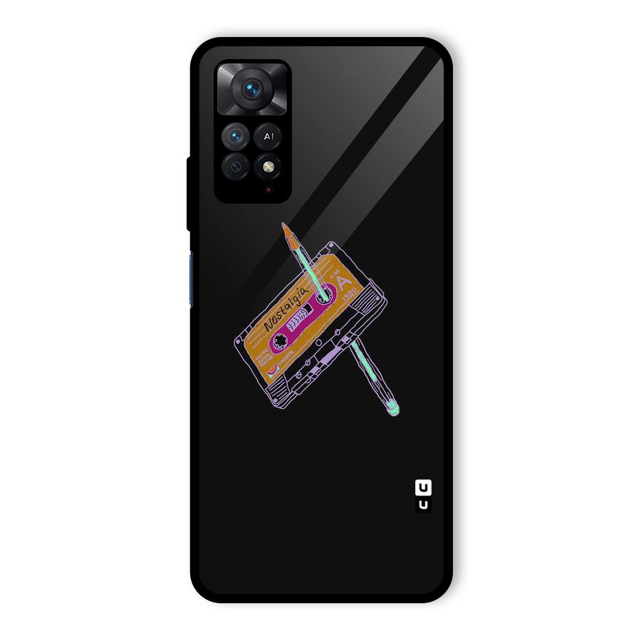Casette Nostalgia Glass Back Case for Redmi Note 11 Pro