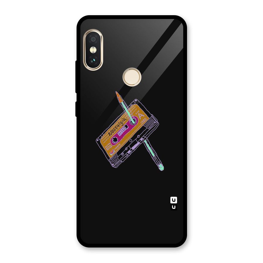 Casette Nostalgia Glass Back Case for Redmi Note 5 Pro