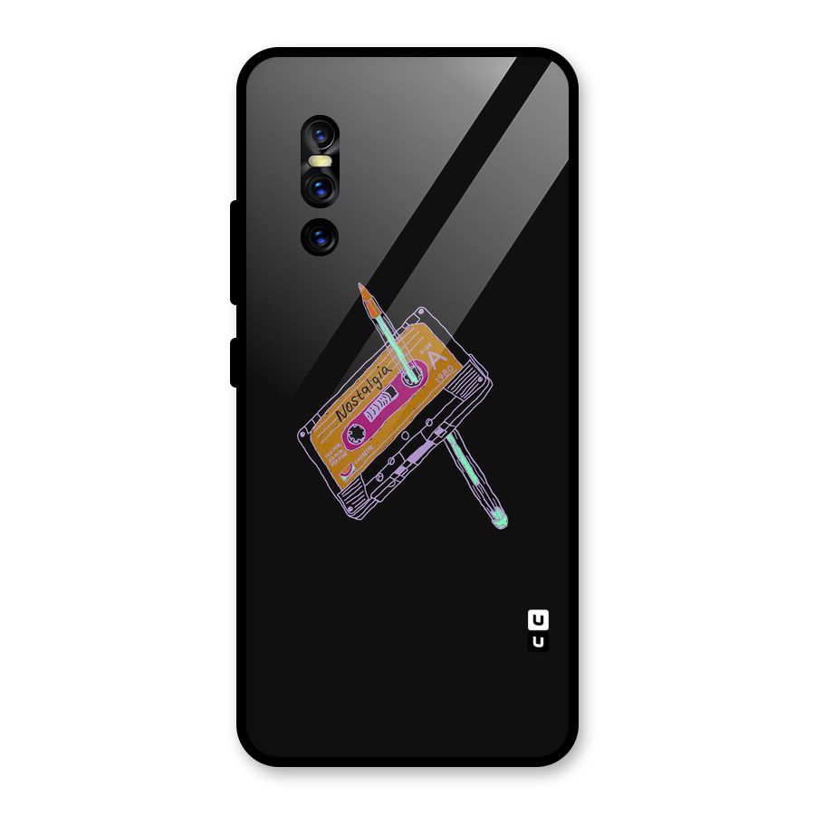 Casette Nostalgia Glass Back Case for Vivo V15 Pro