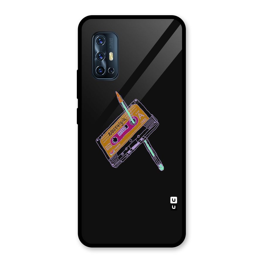 Casette Nostalgia Glass Back Case for Vivo V17