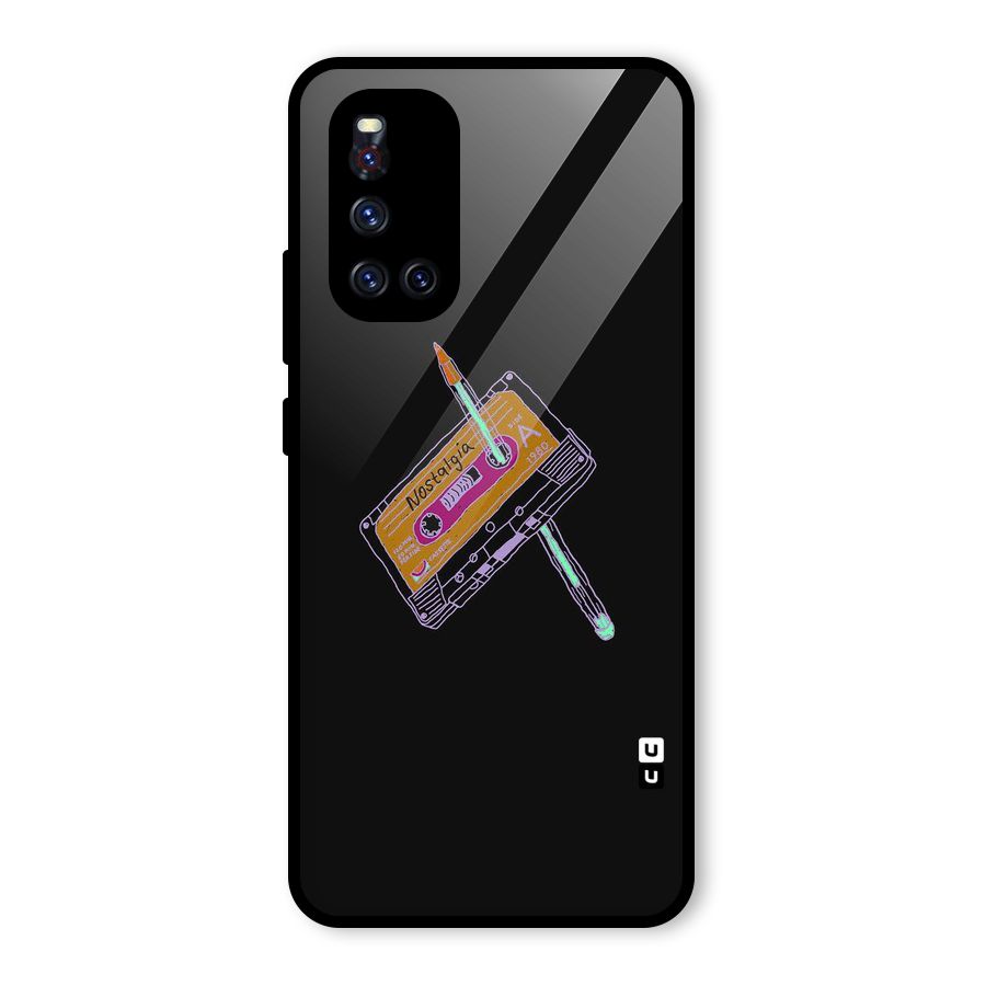 Casette Nostalgia Glass Back Case for Vivo V19