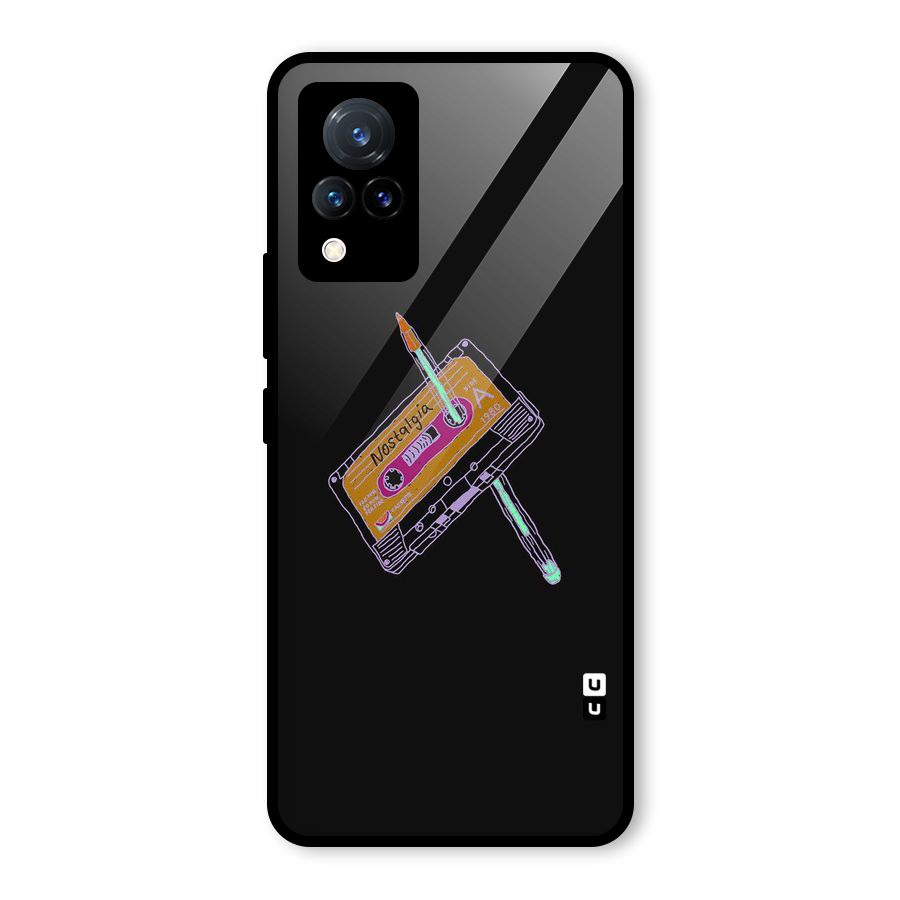 Casette Nostalgia Glass Back Case for Vivo V21 5G