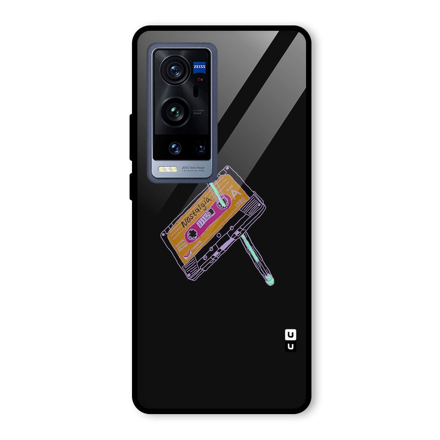 Casette Nostalgia Glass Back Case for Vivo X60 Pro Plus