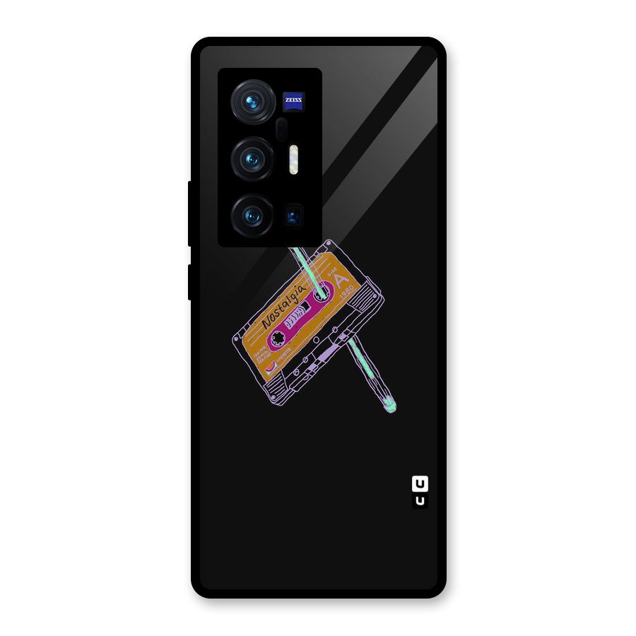 Casette Nostalgia Glass Back Case for Vivo X70 Pro Plus