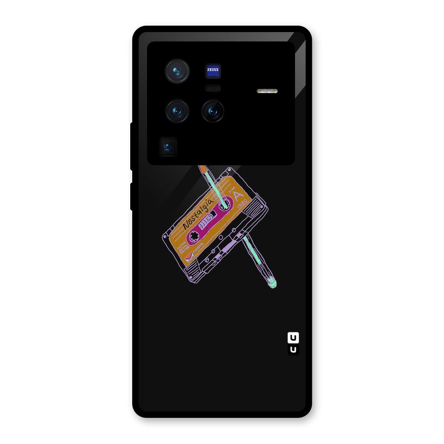 Casette Nostalgia Glass Back Case for Vivo X80 Pro