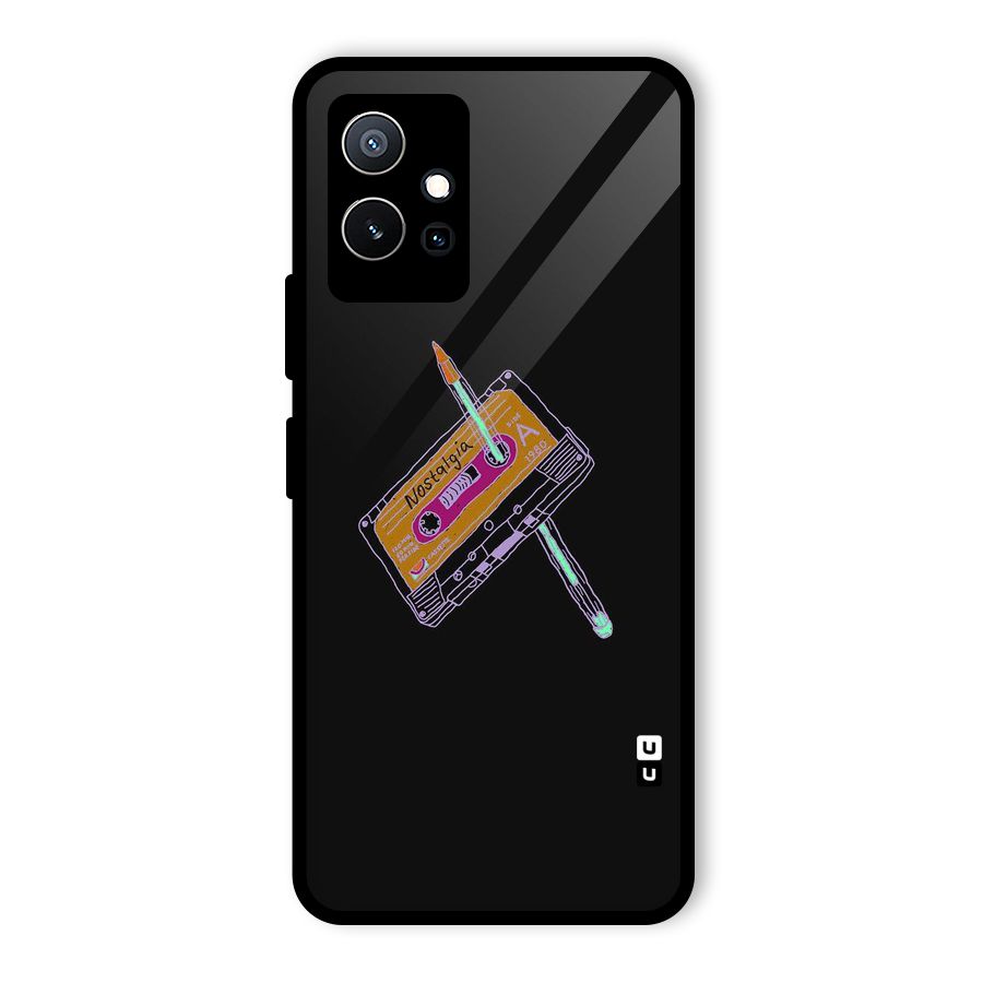 Casette Nostalgia Glass Back Case for Vivo Y75 5G