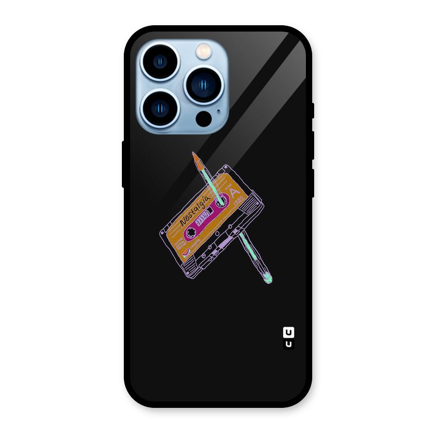 Casette Nostalgia Glass Back Case for iPhone 13 Pro
