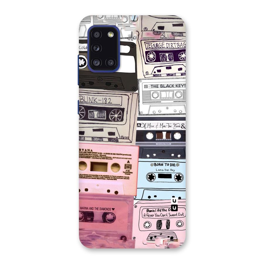 Casette Rolling Back Case for Galaxy A31