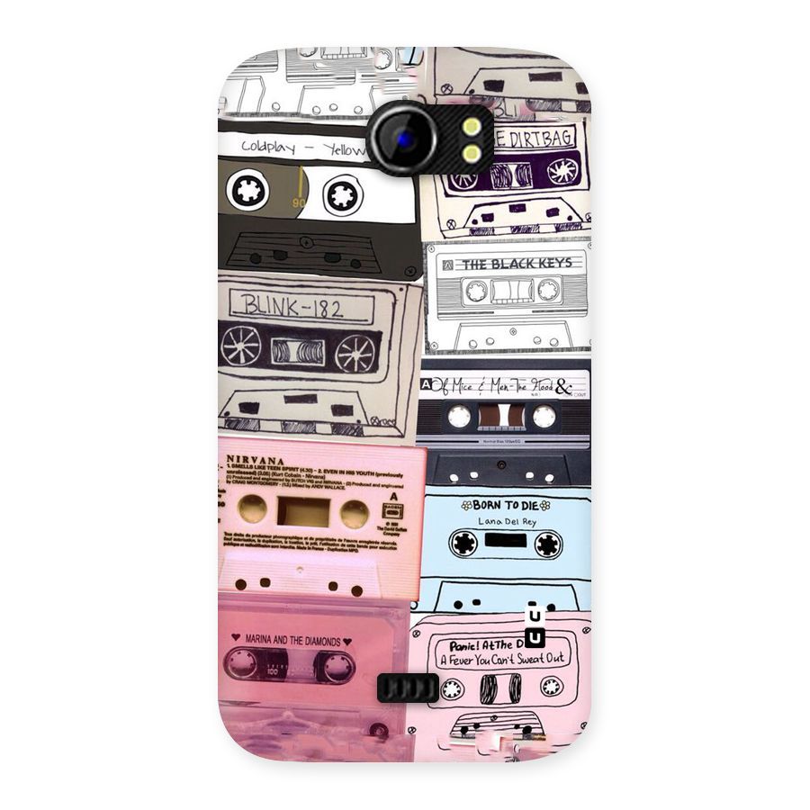 Casette Rolling Back Case for Micromax Canvas 2 A110