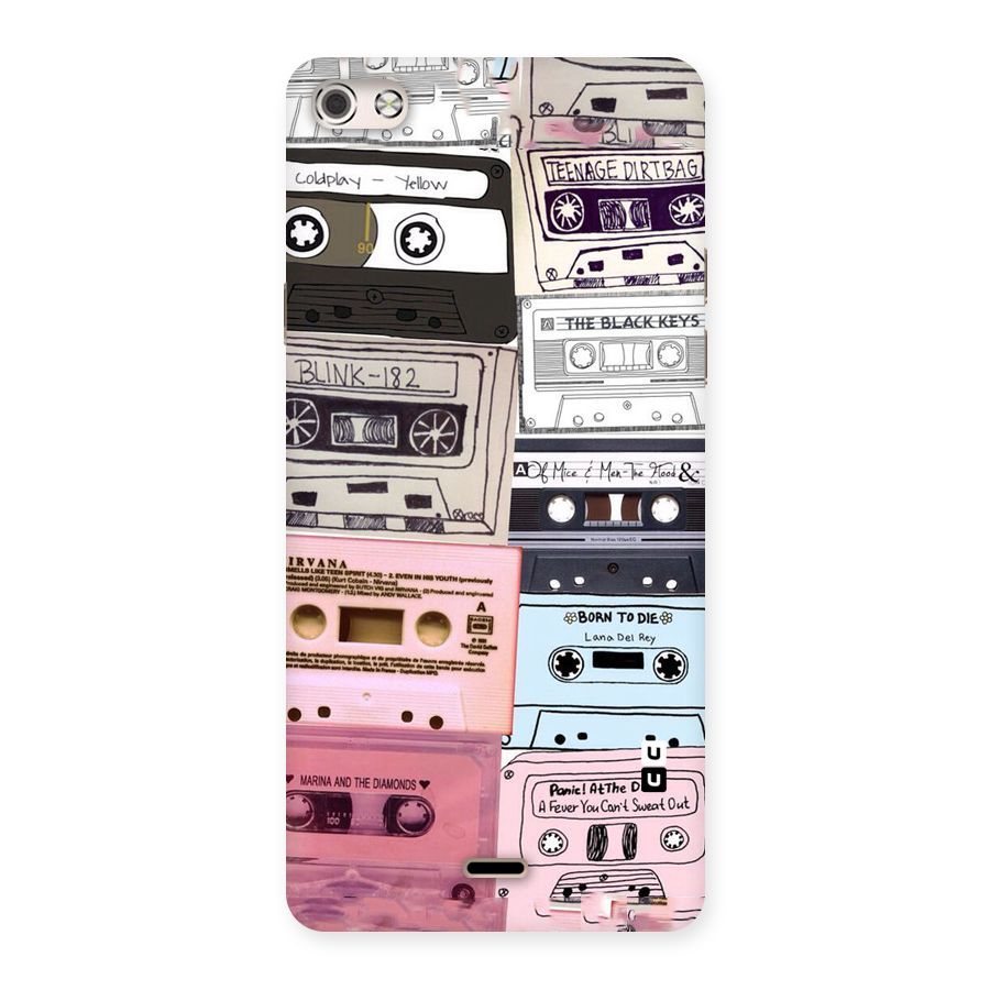 Casette Rolling Back Case for Micromax Canvas Silver 5