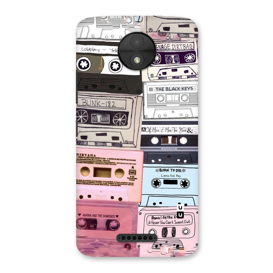 Casette Rolling Back Case for Moto C