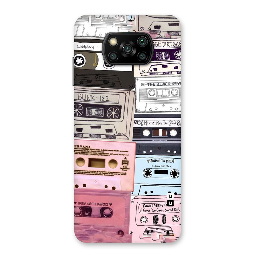 Casette Rolling Back Case for Poco X3