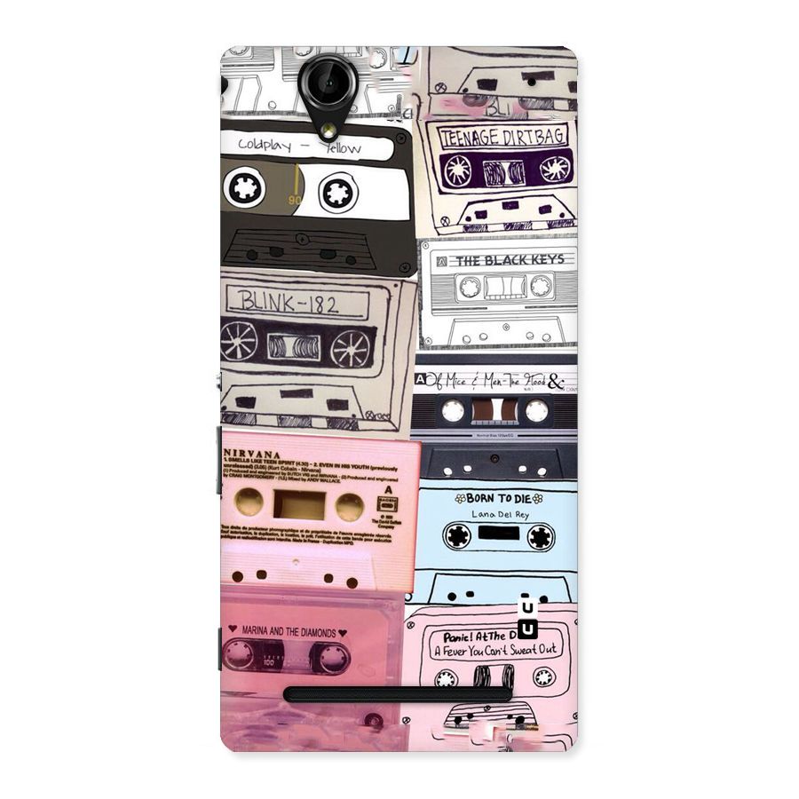 Casette Rolling Back Case for Sony Xperia T2