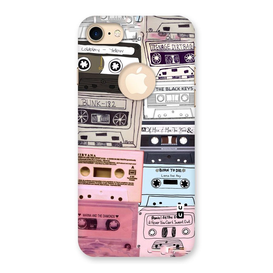 Casette Rolling Back Case for iPhone 7 Logo Cut