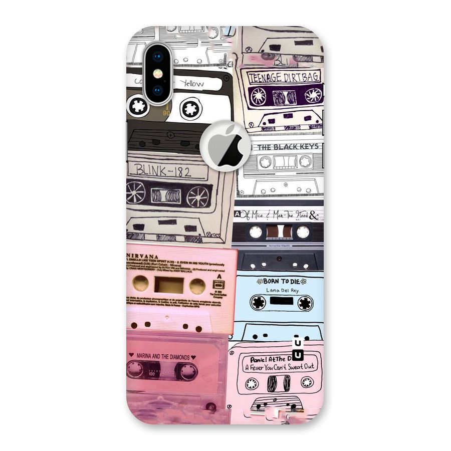 Casette Rolling Back Case for iPhone X Logo Cut