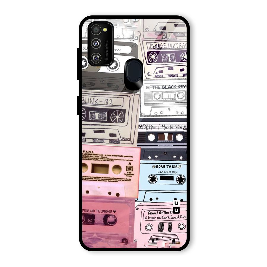 Casette Rolling Glass Back Case for Galaxy M30s