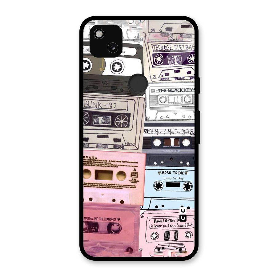 Casette Rolling Glass Back Case for Google Pixel 4a