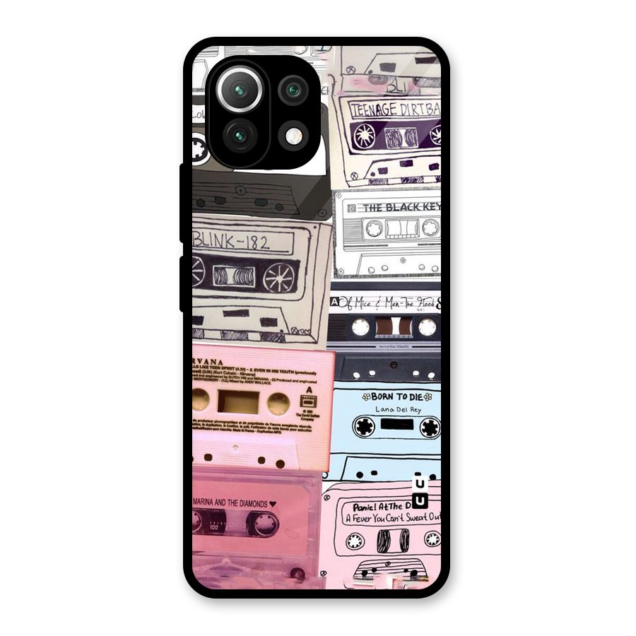 Casette Rolling Glass Back Case for Mi 11 Lite