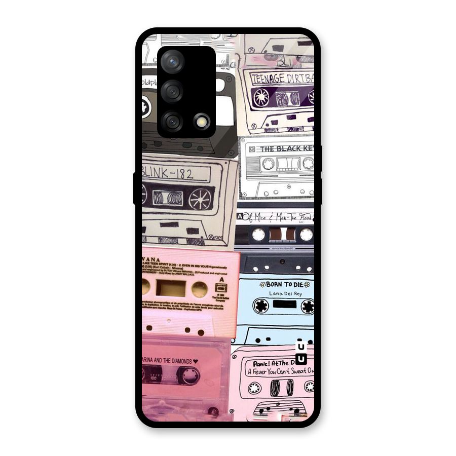 Casette Rolling Glass Back Case for Oppo F19