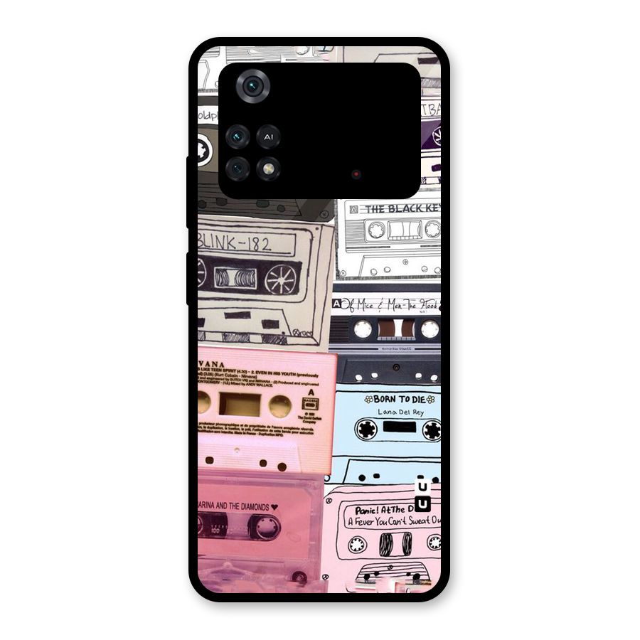 Casette Rolling Glass Back Case for Poco M4 Pro 4G