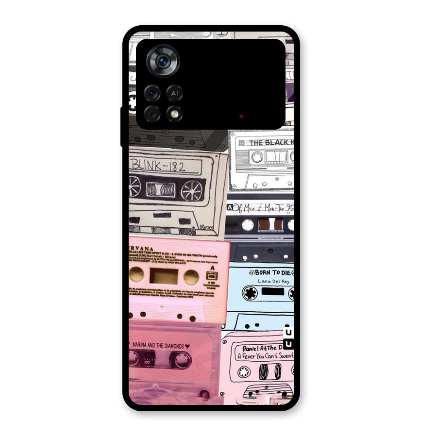 Casette Rolling Glass Back Case for Poco X4 Pro 5G