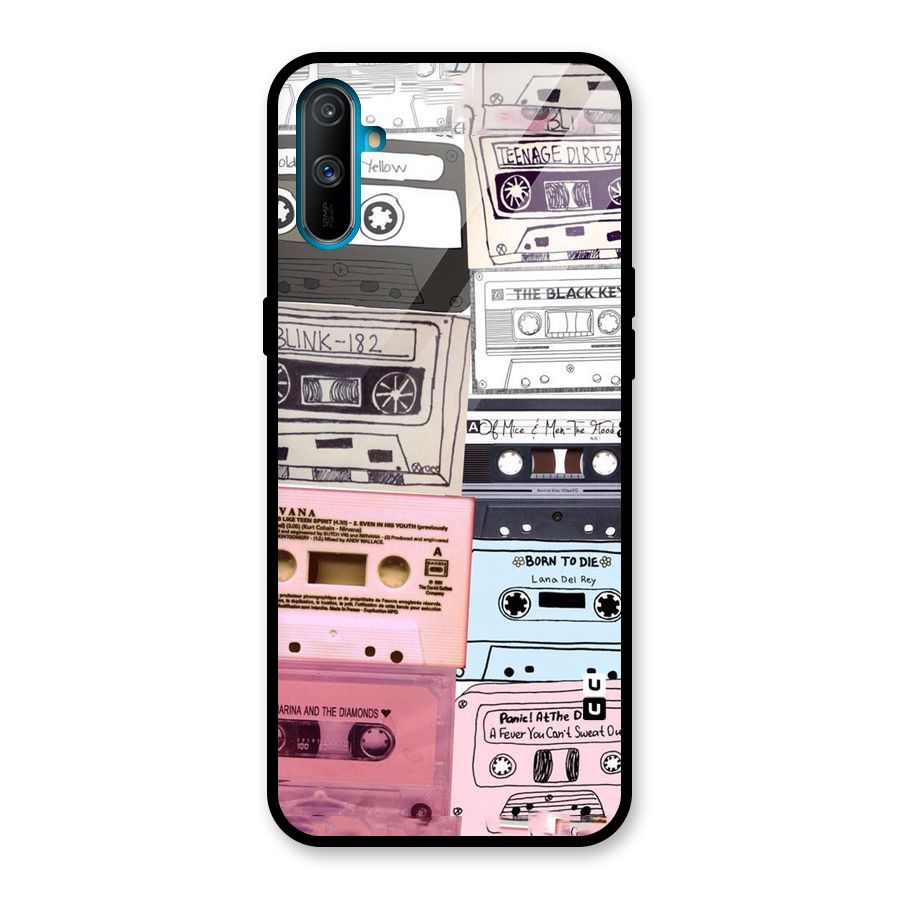 Casette Rolling Glass Back Case for Realme C3