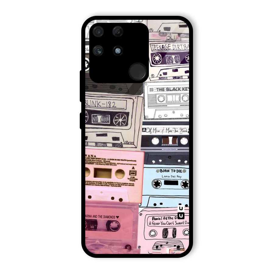 Casette Rolling Glass Back Case for Realme Narzo 50A