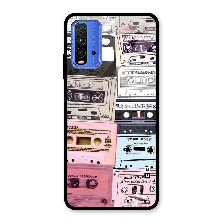 Casette Rolling Glass Back Case for Redmi 9 Power