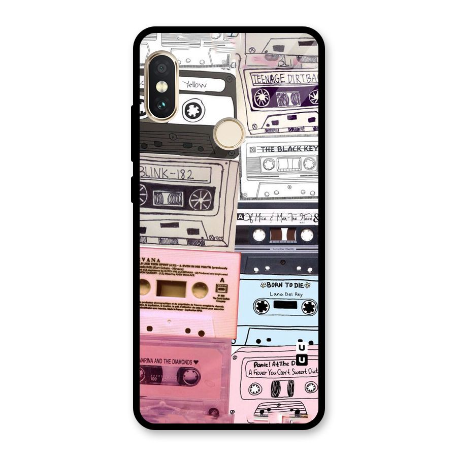 Casette Rolling Glass Back Case for Redmi Note 5 Pro