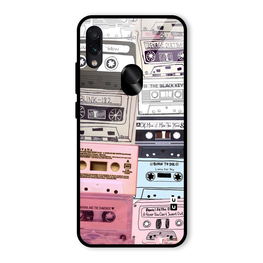 Casette Rolling Glass Back Case for Redmi Note 7S