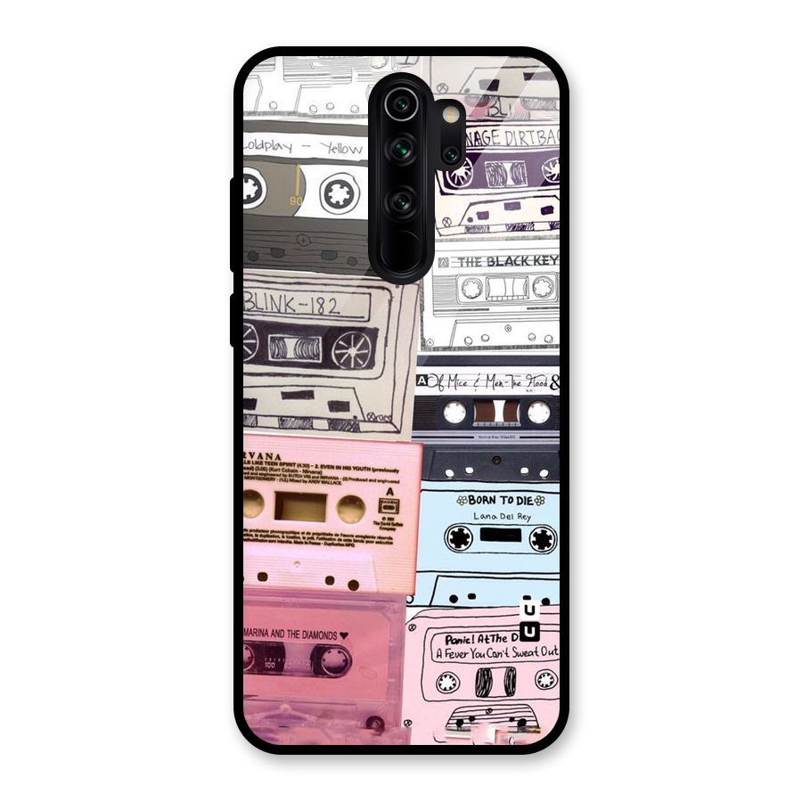 Casette Rolling Glass Back Case for Redmi Note 8 Pro