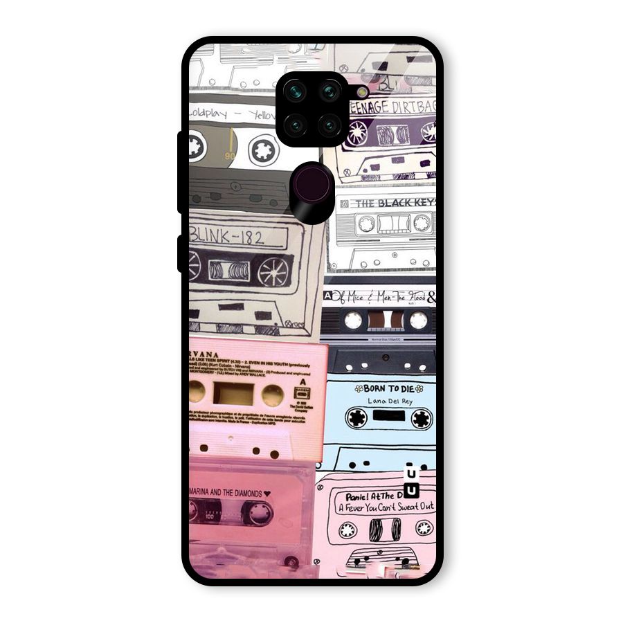Casette Rolling Glass Back Case for Redmi Note 9