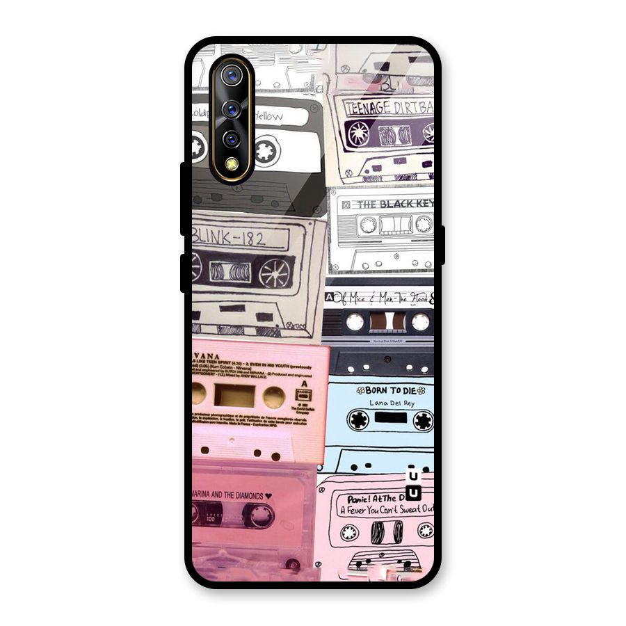Casette Rolling Glass Back Case for Vivo S1