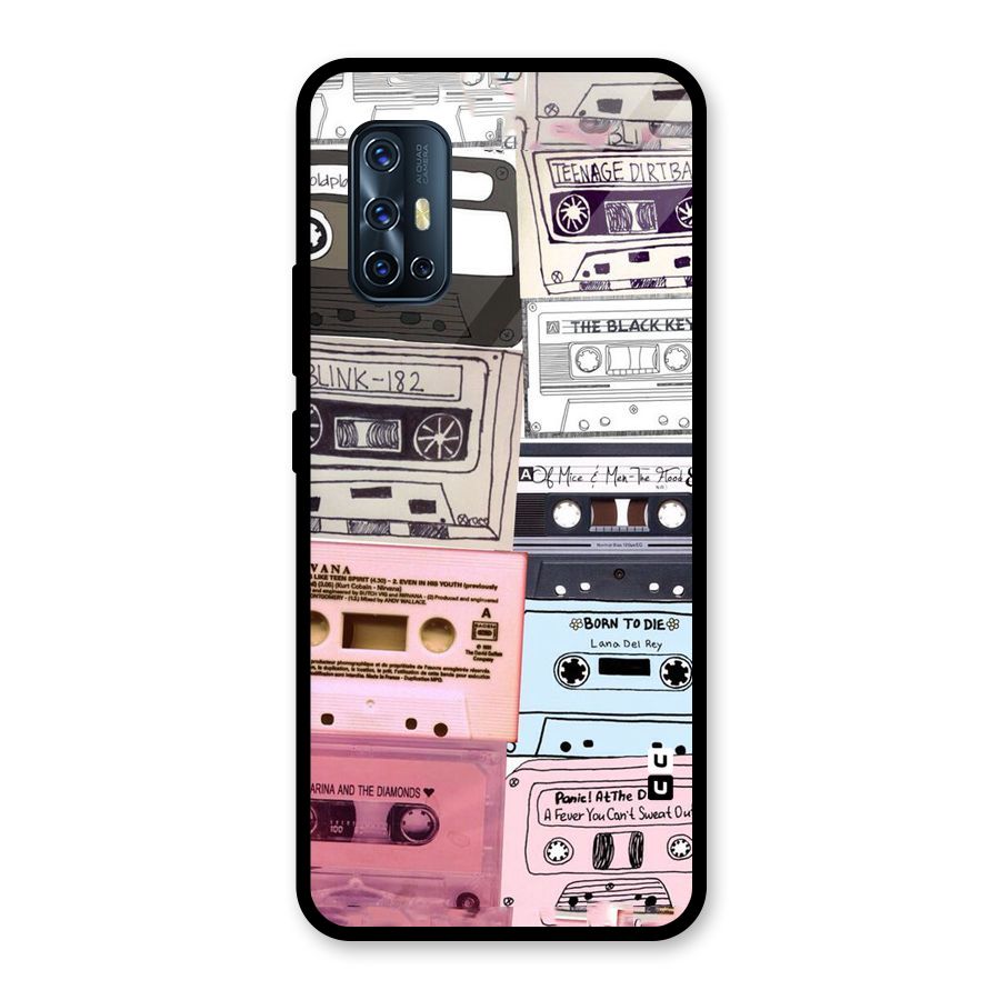 Casette Rolling Glass Back Case for Vivo V17