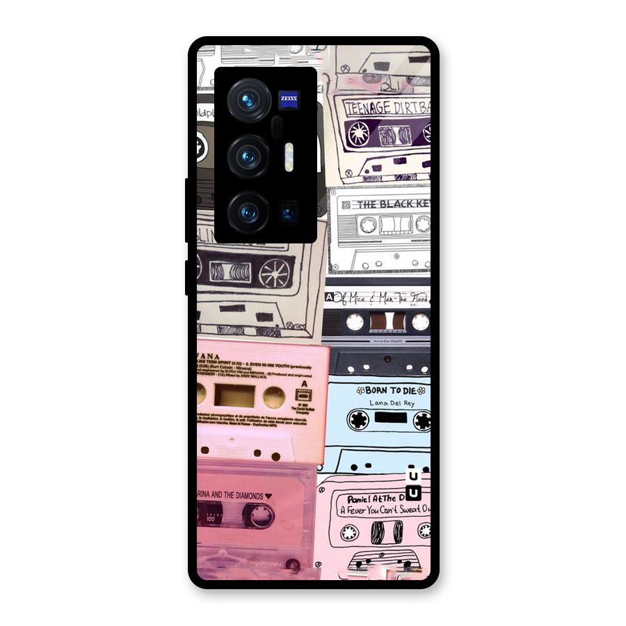 Casette Rolling Glass Back Case for Vivo X70 Pro Plus
