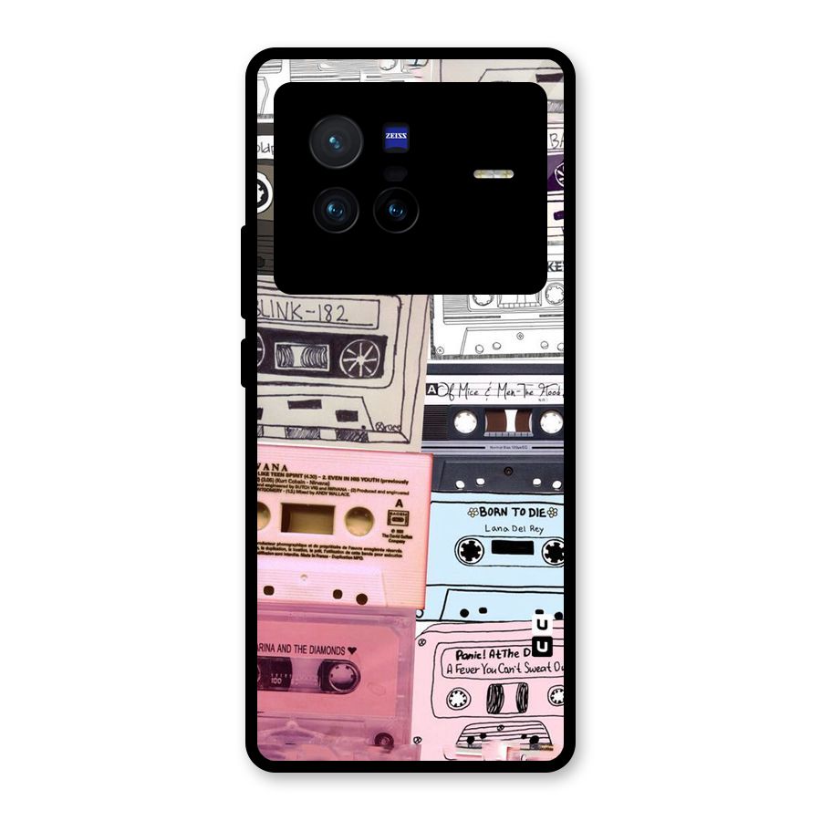 Casette Rolling Glass Back Case for Vivo X80