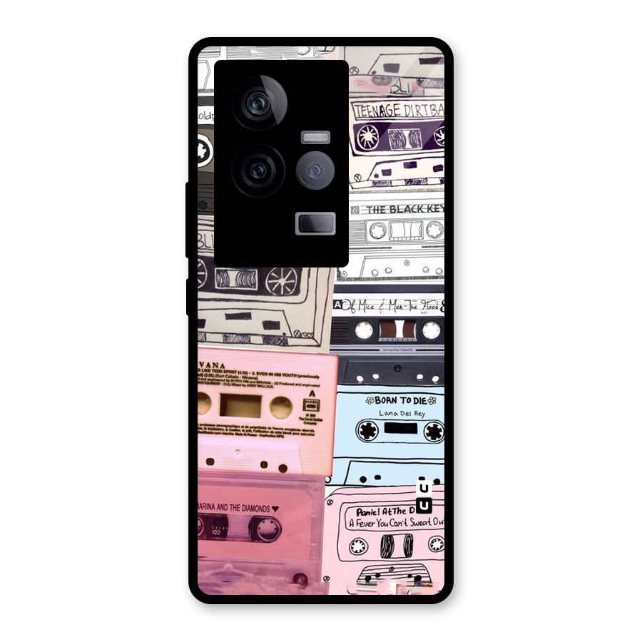 Casette Rolling Glass Back Case for Vivo iQOO 11 5G
