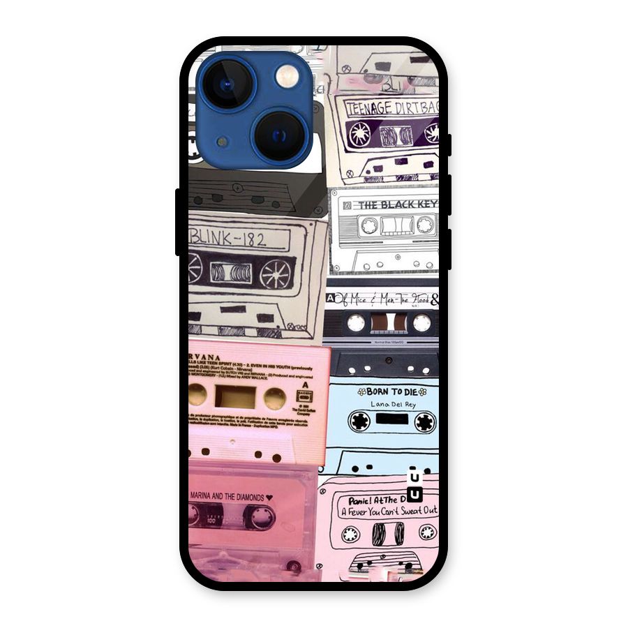 Casette Rolling Glass Back Case for iPhone 13 Mini