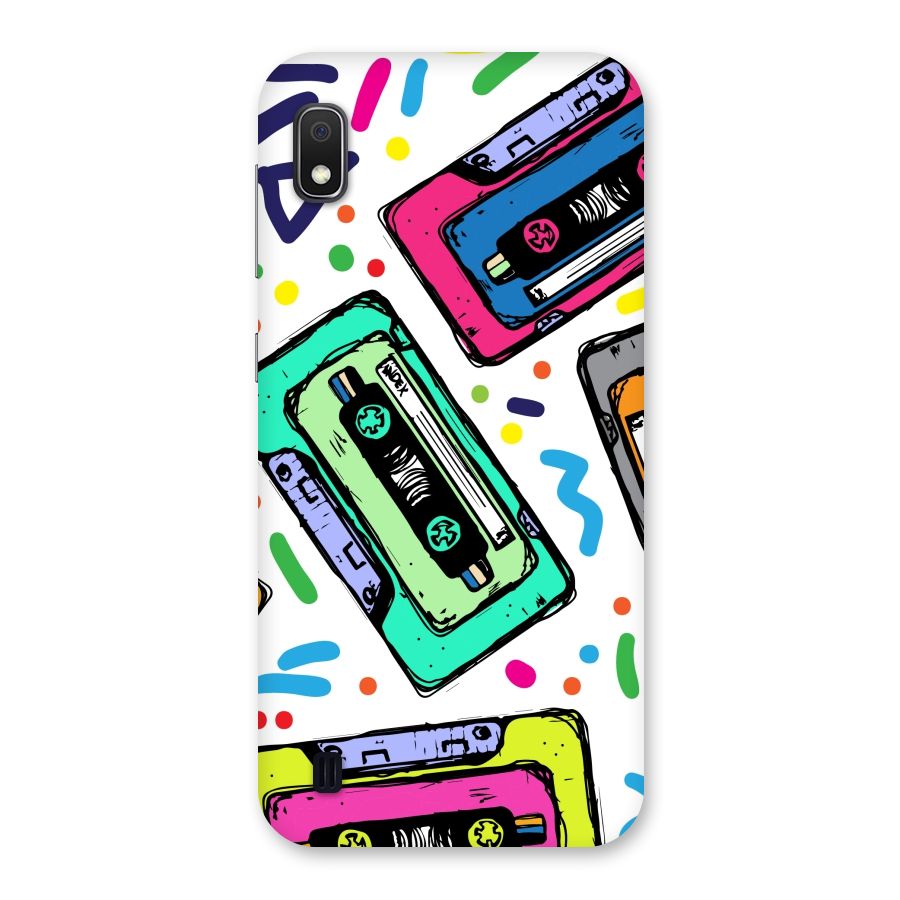 Cassette Pattern Back Case for Galaxy A10